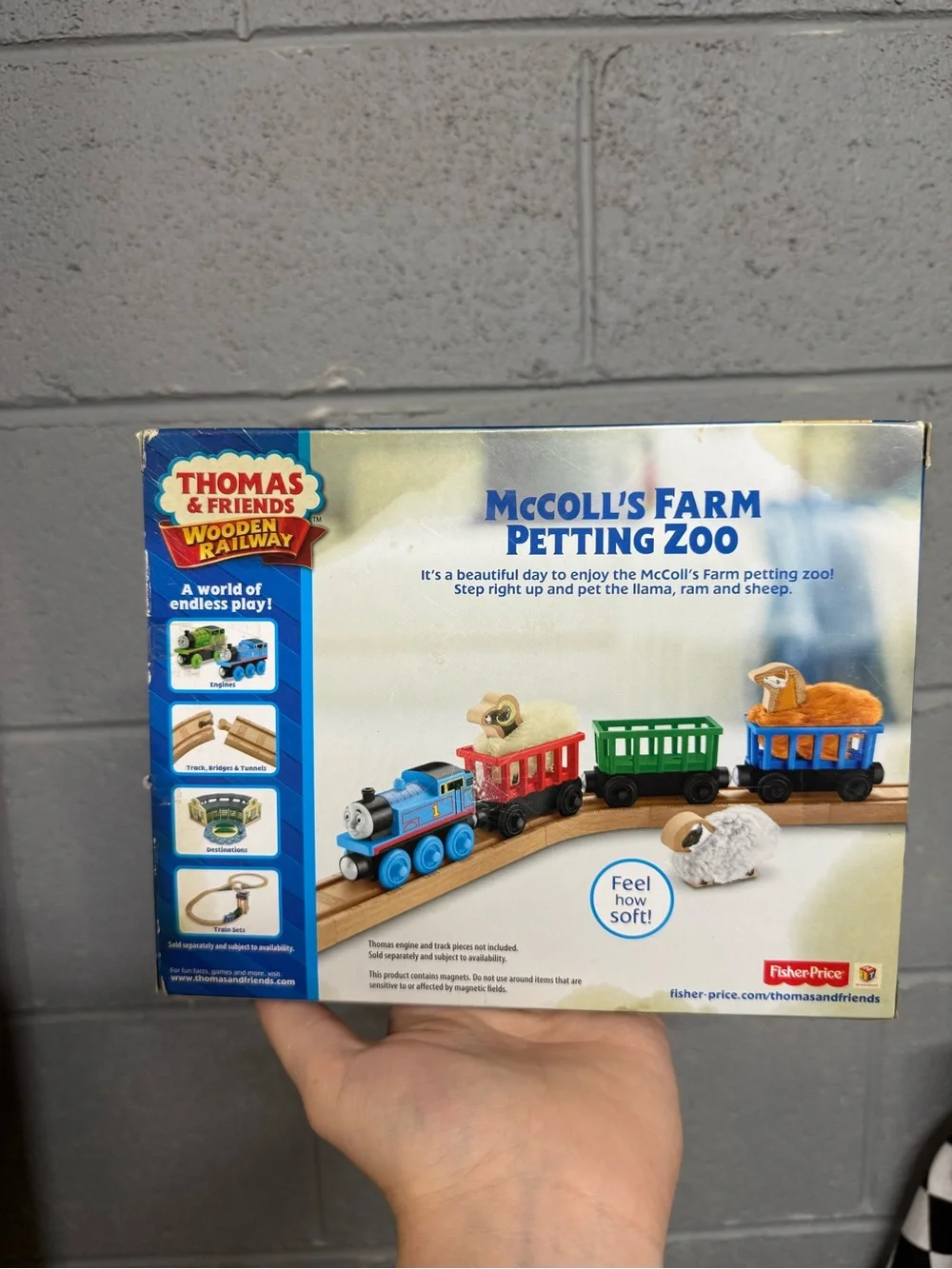 Thomas & Friends Blue Wooden mccolls farm petting zoo Railway Box